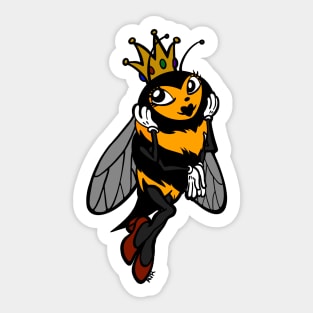 Queen Bee--Just a Little Bit Extra Flat Color Sticker